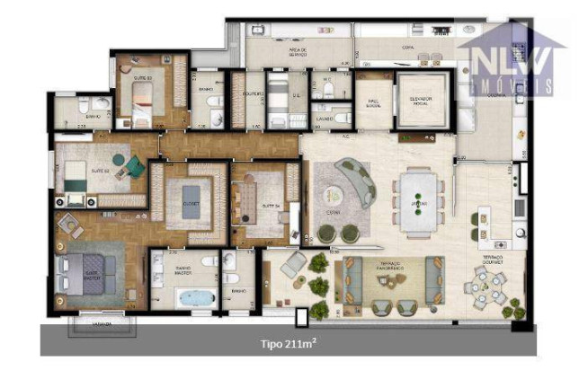 Imagem Apartamento com 3 Quartos à Venda, 186 m² em Cidade Jardim - São Paulo Imagem Apartamento com 3 Quartos à Venda, 186 m² em Cidade Jardim - São Paulo
