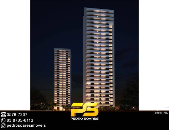 Imagem Apartamento com 3 Quartos à Venda, 127 m² em Altiplano Cabo Branco - João Pessoa
