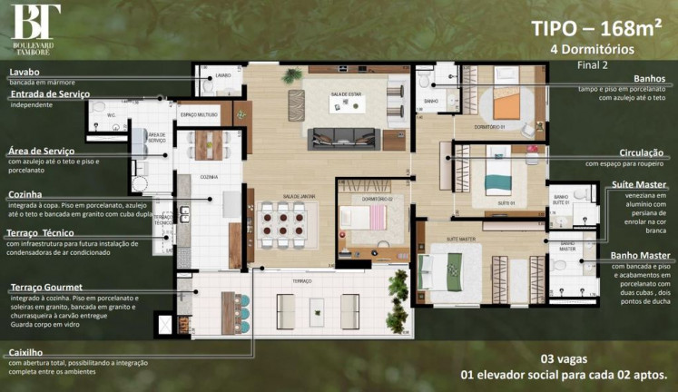 Imagem Apartamento com 3 Quartos à Venda, 136 m² em Tamboré - Santana De Parnaíba