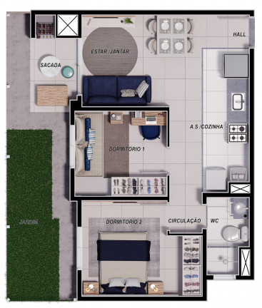 Imagem Apartamento com 2 Quartos à Venda, 44 m² em Itoupavazinha - Blumenau Imagem Apartamento com 2 Quartos à Venda, 44 m² em Itoupavazinha - Blumenau