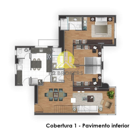 Imagem Cobertura com 3 Quartos à Venda, 210 m² em Alto Da Glória - Curitiba