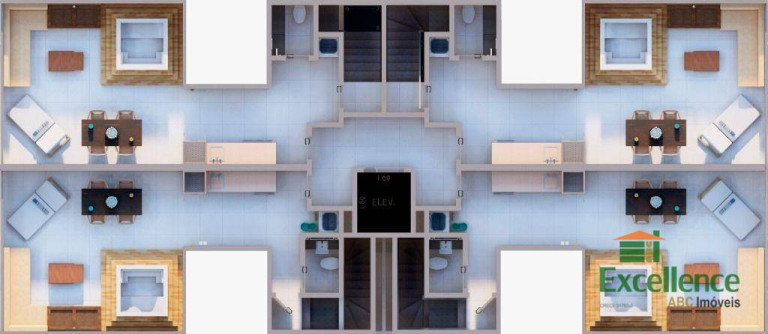 Imagem Cobertura com 2 Quartos à Venda, 96 m² em Campestre - Santo André