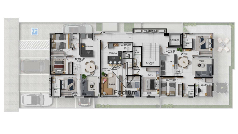 Imagem Apartamento com 3 Quartos à Venda, 112 m² em Bessa - João Pessoa