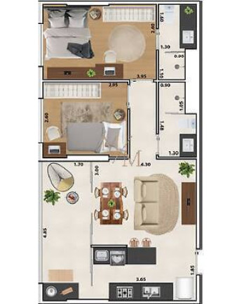 Imagem Apartamento com 2 Quartos à Venda, 65 m² em Macuco - Santos Imagem Apartamento com 2 Quartos à Venda, 65 m² em Macuco - Santos