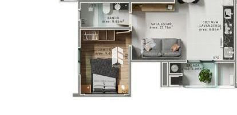 Imagem Apartamento com 1 Quarto à Venda, 45 m² em Camobi - Santa Maria