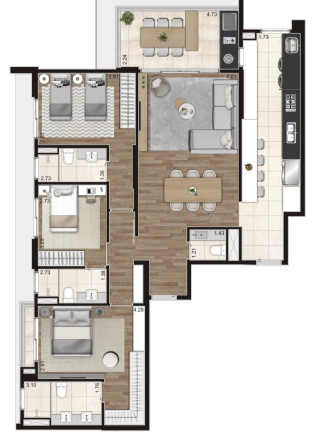Imagem Imóvel com 3 Quartos à Venda, 136 m² em Cambuí - Campinas