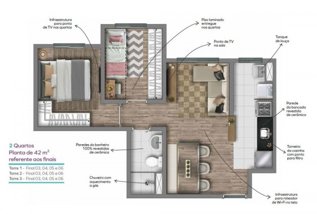 Imagem Imóvel com 2 Quartos à Venda, 41 m² em Jardim Pirituba - São Paulo