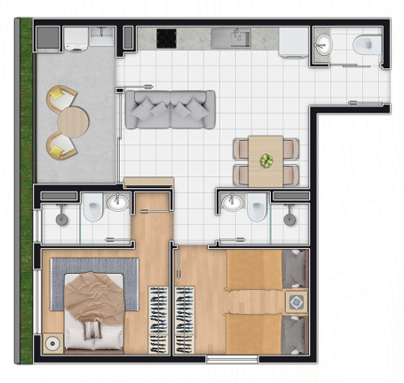 Imagem Apartamento com 2 Quartos à Venda, 155 m² em água Verde - Curitiba