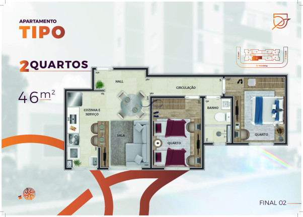 Imagem Apartamento com 2 Quartos à Venda, 45 m² em Guarani - Belo Horizonte Imagem Apartamento com 2 Quartos à Venda, 45 m² em Guarani - Belo Horizonte