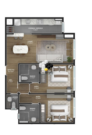 Imagem Apartamento com 2 Quartos à Venda, 80 m² em Floresta - Gramado Imagem Apartamento com 2 Quartos à Venda, 80 m² em Floresta - Gramado