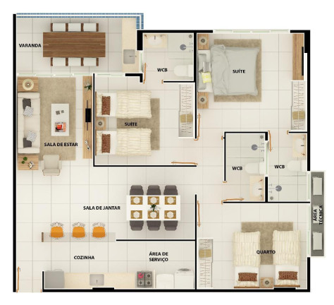 Imagem Apartamento com 2 Quartos à Venda, 81 m² em Camboinha - Cabedelo Imagem Apartamento com 2 Quartos à Venda, 81 m² em Camboinha - Cabedelo