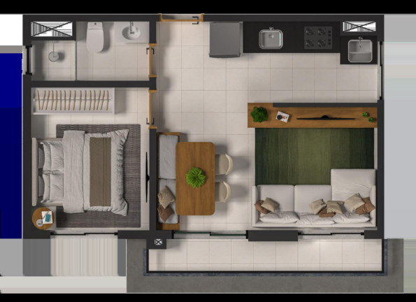 Imagem Apartamento com 1 Quarto à Venda, 28 m² em Vila Monte Alegre - São Paulo