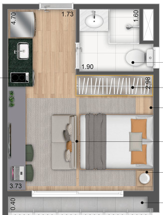 Imagem Apartamento à Venda, 25 m² em República - São Paulo