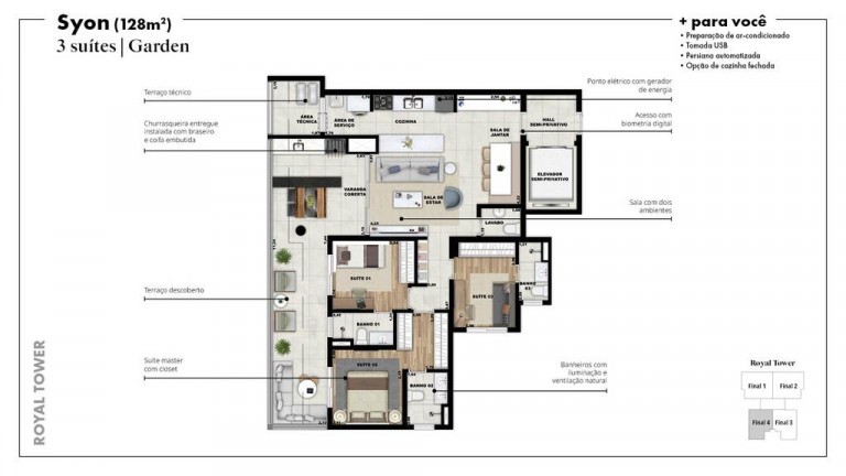 Imagem Apartamento com 4 Quartos à Venda, 157 m² em Vila São Francisco - Osasco