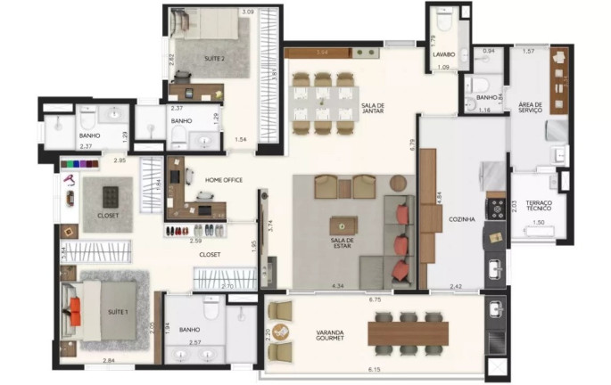 Imagem Imóvel com 3 Quartos à Venda, 135 m² em Vila Assunção - Santo André Imagem Imóvel com 3 Quartos à Venda, 135 m² em Vila Assunção - Santo André