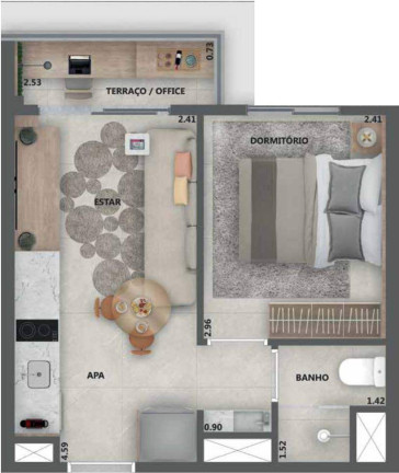 Imagem Imóvel com 1 Quarto à Venda, 41 m² em Pinheiros - São Paulo