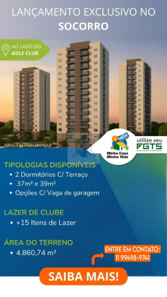 Apartamento com 2 Quartos à Venda, 37 m² em Santo Amaro - São Paulo