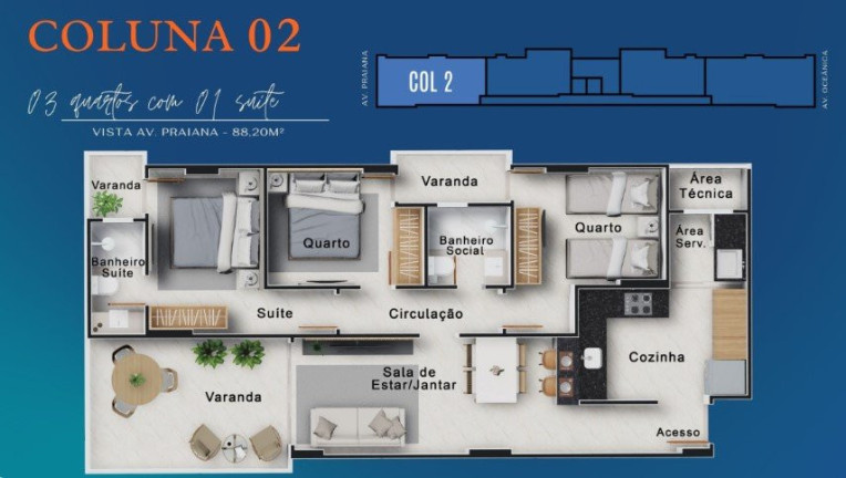 Imagem Apartamento com 3 Quartos à Venda, 88 m² em Praia Do Morro - Guarapari Imagem Apartamento com 3 Quartos à Venda, 88 m² em Praia Do Morro - Guarapari