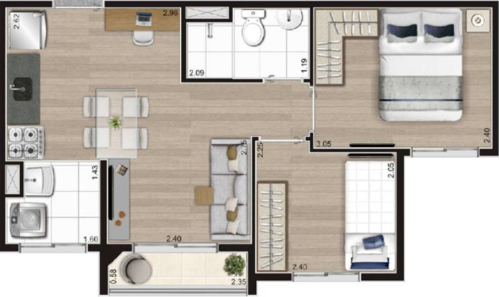 Imagem Imóvel com 2 Quartos à Venda, 37 m² em Vila Nina - São Paulo
