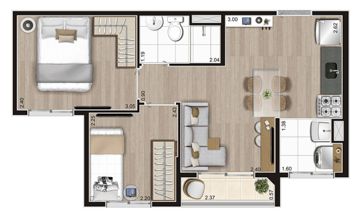 Imagem Apartamento com 2 Quartos à Venda, 37 m² em Parque Ipê - São Paulo Imagem Apartamento com 2 Quartos à Venda, 37 m² em Parque Ipê - São Paulo