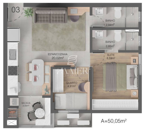 Imagem Apartamento com 2 Quartos à Venda, 53 m² em Anita Garibaldi - Joinville Imagem Apartamento com 2 Quartos à Venda, 53 m² em Anita Garibaldi - Joinville