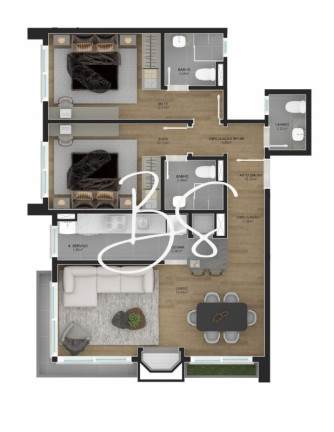 Imagem Apartamento com 2 Quartos à Venda, 79 m² em Centro - Gramado