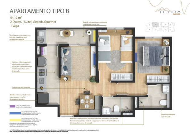 Imagem Apartamento com 2 Quartos à Venda, 54 m² em Residencial Das Ilhas - Bragança Paulista