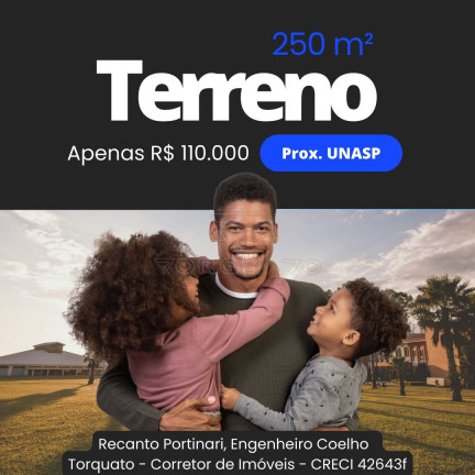 Imagem Terreno à Venda, 250 m² em Recanto Portinari - Engenheiro Coelho Imagem Terreno à Venda, 250 m² em Recanto Portinari - Engenheiro Coelho