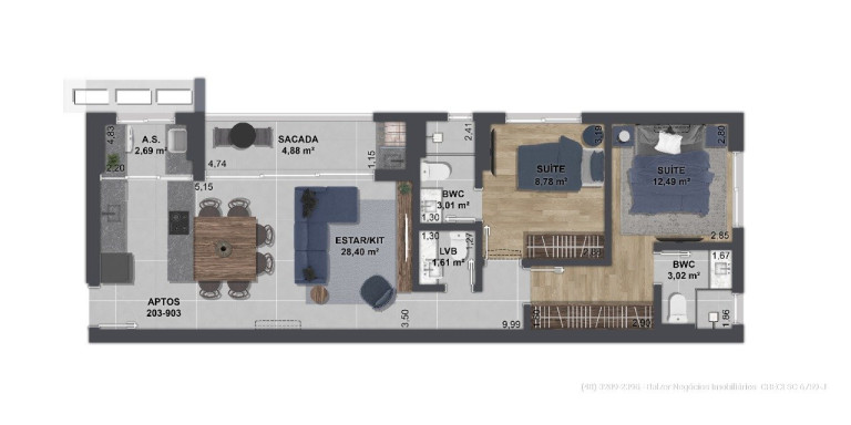 Imagem Apartamento com 2 Quartos à Venda, 120 m² em Centro - Florianópolis Imagem Apartamento com 2 Quartos à Venda, 120 m² em Centro - Florianópolis