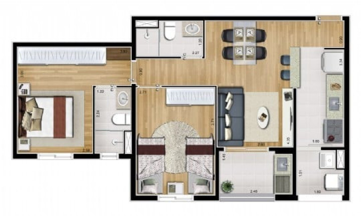 Imagem Apartamento com 2 Quartos à Venda, 65 m² em Jardim Do Mar - São Bernardo Do Campo Imagem Apartamento com 2 Quartos à Venda, 65 m² em Jardim Do Mar - São Bernardo Do Campo