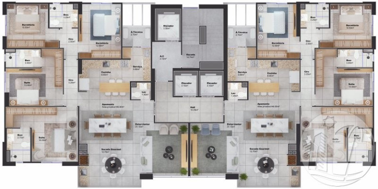 Imagem Apartamento com 4 Quartos à Venda, 146 m² em Centro - Balneário Camboriú