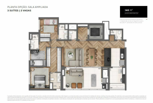 Imagem Apartamento com 3 Quartos à Venda, 141 m² em Perdizes - São Paulo