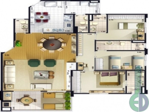 Imagem Apartamento com 3 Quartos à Venda, 133 m² em Santa Paula - São Caetano Do Sul