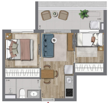 Imagem Apartamento com 2 Quartos à Venda, 40 m² em Brooklin Paulista - São Paulo Imagem Apartamento com 2 Quartos à Venda, 40 m² em Brooklin Paulista - São Paulo