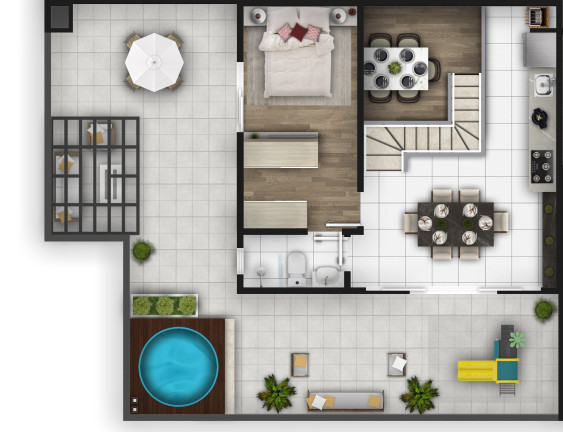 Imagem Cobertura com 4 Quartos à Venda, 211 m² em Bacacheri - Curitiba