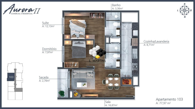 Imagem Apartamento com 1 Quarto à Venda, 42 m² em Moura - Gramado Imagem Apartamento com 1 Quarto à Venda, 42 m² em Moura - Gramado