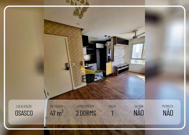 Apartamento com 2 Quartos à Venda, 47 m² em Conceição - Osasco