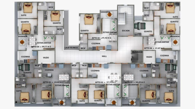 Imagem Apartamento com 3 Quartos à Venda, 64 m² em Poço - Cabedelo