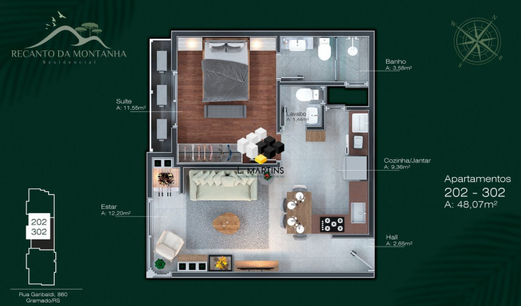 Imagem Apartamento com 2 Quartos à Venda, 83 m² em Centro - Gramado Imagem Apartamento com 2 Quartos à Venda, 83 m² em Centro - Gramado
