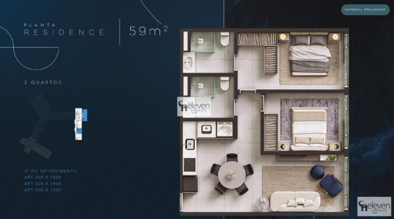 Imagem Apartamento com 1 Quarto à Venda, 36 m² em Ondina - Salvador Imagem Apartamento com 1 Quarto à Venda, 36 m² em Ondina - Salvador
