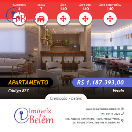 Imagem Apartamento à Venda, 140 m² em Cremação - Belém Imagem Apartamento à Venda, 140 m² em Cremação - Belém