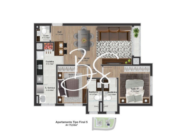 Imagem Apartamento com 2 Quartos à Venda, 75 m² em Vila Suiça - Gramado