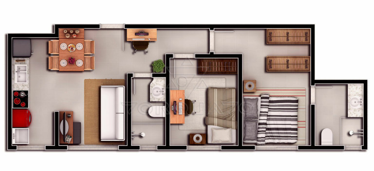 Imagem Apartamento com 2 Quartos à Venda, 44 m² em Ressacada - Itajaí