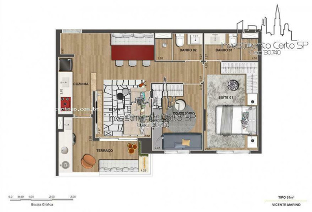 Imagem Apartamento com 2 Quartos à Venda, 62 m² em Barra Funda - São Paulo