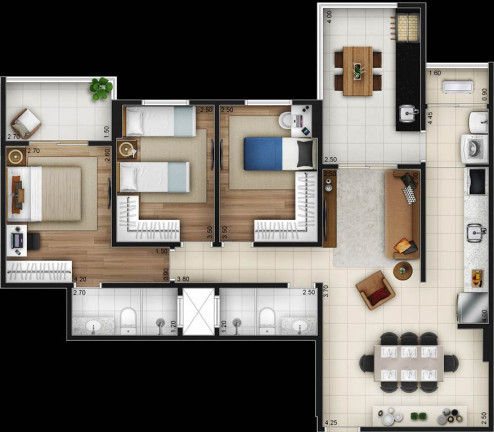 Imagem Apartamento com 3 Quartos à Venda, 95 m² em Canto Do Forte - Praia Grande Imagem Apartamento com 3 Quartos à Venda, 95 m² em Canto Do Forte - Praia Grande