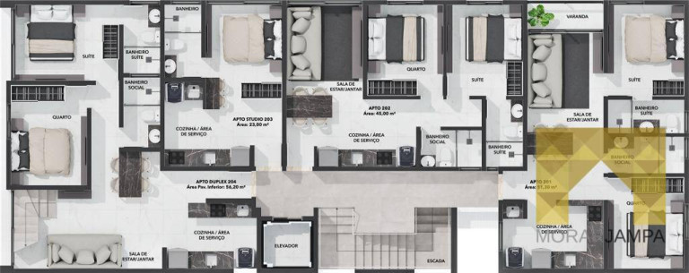 Imagem Apartamento com 2 Quartos à Venda, 51 m² em Bessa - João Pessoa
