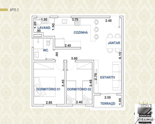 Imagem Apartamento com 2 Quartos à Venda, 61 m² em Parque Campolim - Sorocaba