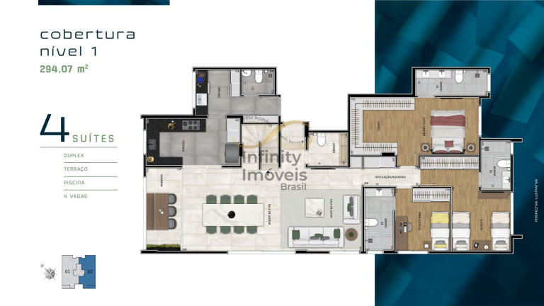 Imagem Apartamento com 4 Quartos à Venda, 173 m² em Gutierrez - Belo Horizonte Imagem Apartamento com 4 Quartos à Venda, 173 m² em Gutierrez - Belo Horizonte