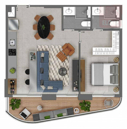 Imagem Apartamento com 2 Quartos à Venda, 63 m² em República - São Paulo Imagem Apartamento com 2 Quartos à Venda, 63 m² em República - São Paulo