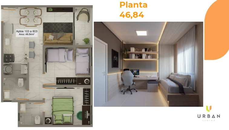 Imagem Apartamento com 2 Quartos à Venda, 41 m² em Tambiá - João Pessoa
